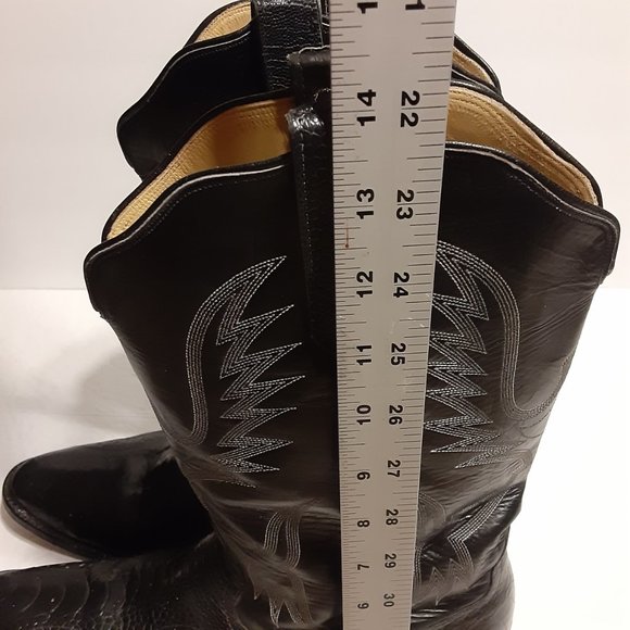 Rios Of Mercedes Men's Black Leather Western Cowboy Boots 4105 Size 10.5 D - Picture 10 of 10